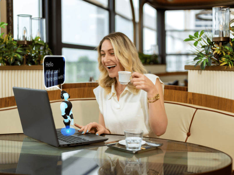 AI chatbot interface on a smartphone